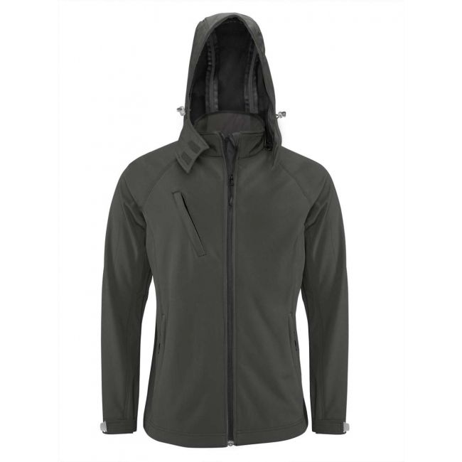 Men's detachable hooded softshell jacket culoare titanium marimea xl