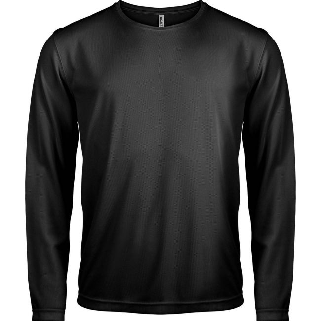 Men's long-sleeved sports t-shirt culoare black marimea m