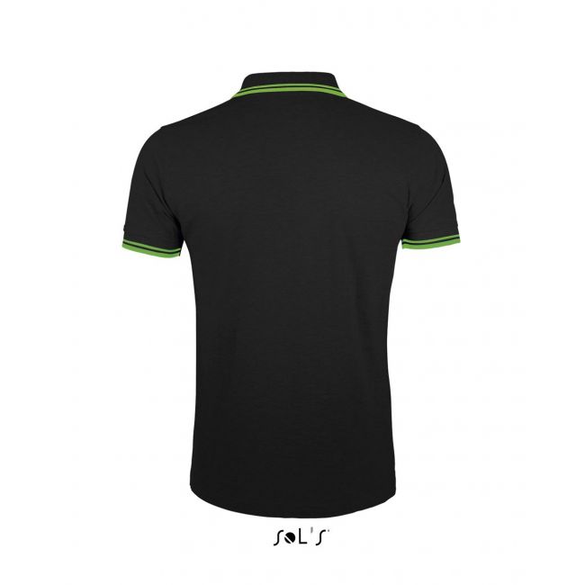 Sol's pasadena men - polo shirt culoare black/lime marimea l