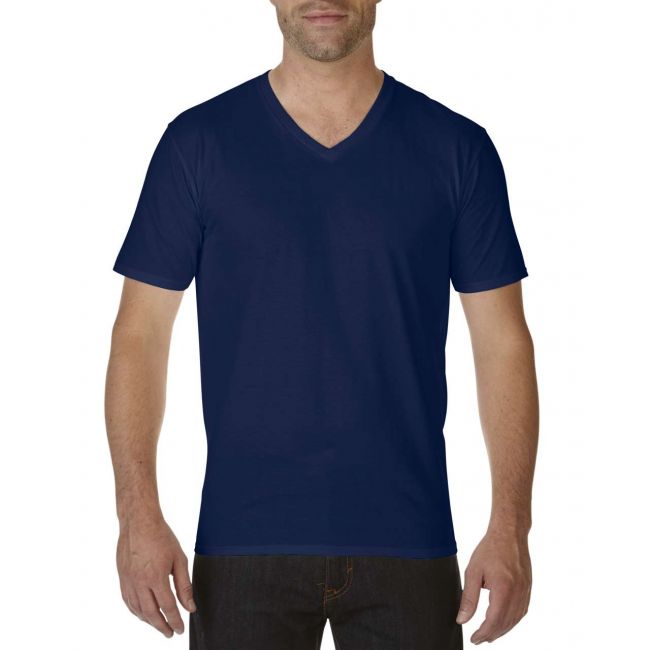 Premium cotton® adult v-neck t-shirt culoare navy marimea 2xl