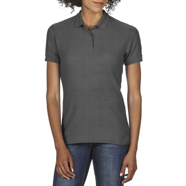 Dryblend® ladies' double piquÉ polo culoare dark heather marimea 2xl