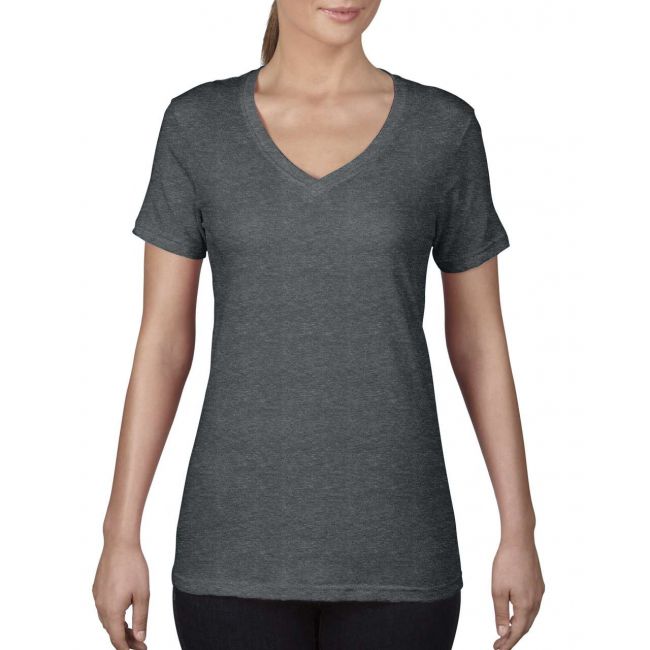 Women’s featherweight v-neck tee culoare heather dark grey marimea s