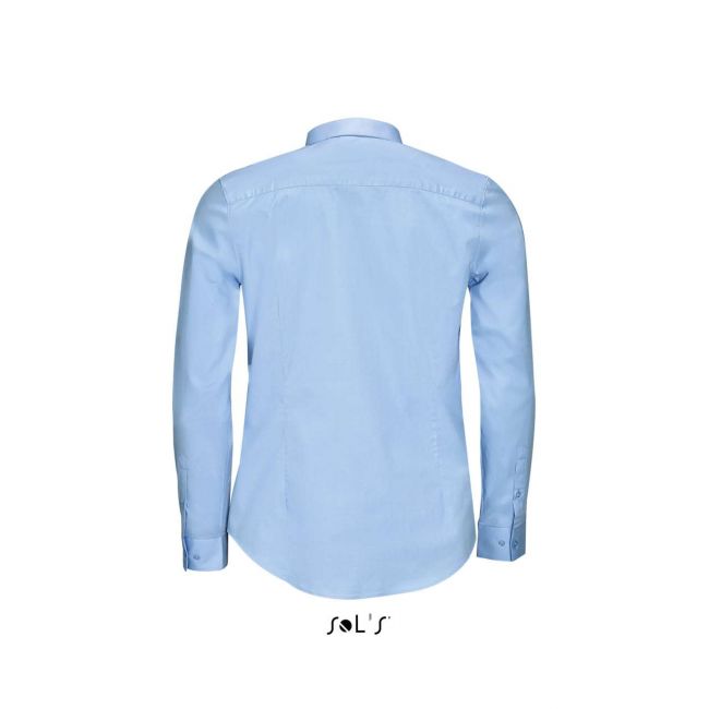 Sol's blake men - long sleeve stretch shirt culoare light blue marimea 2xl