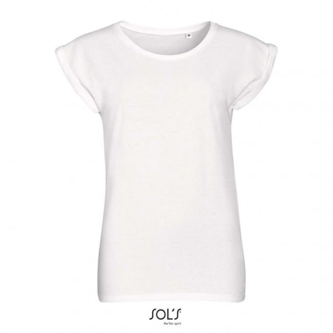 Sol's melba - women’s round neck t-shirt culoare white marimea l