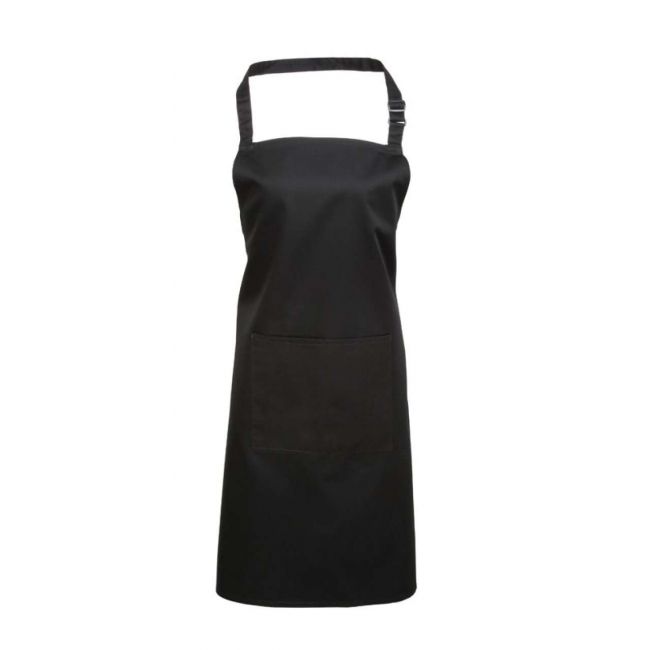 ‘colours’ bib apron with pocket culoare black marimea u