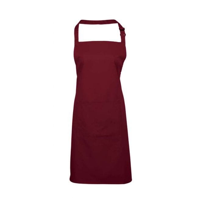 ‘colours’ bib apron with pocket culoare burgundy marimea u