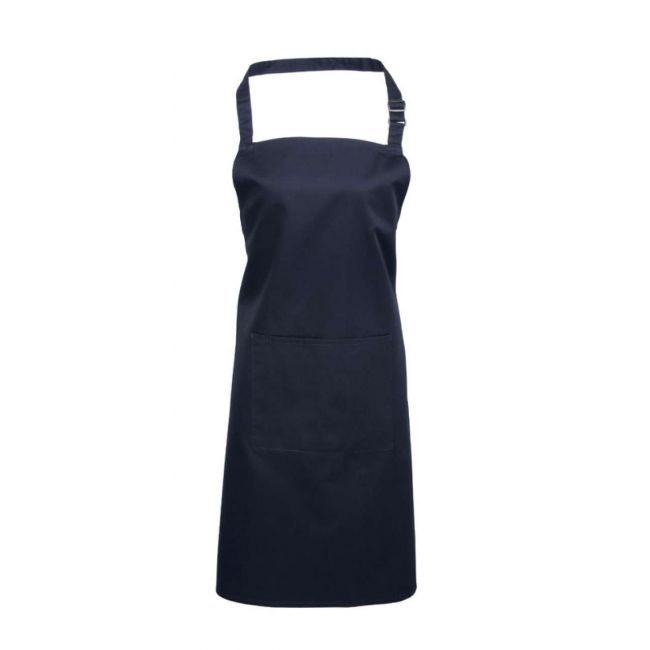 ‘colours’ bib apron with pocket culoare navy marimea u