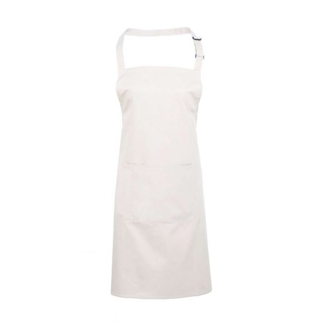 ‘colours’ bib apron with pocket culoare white marimea u