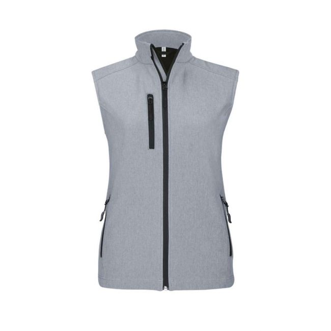 Ladies' softshell bodywarmer culoare marl grey marimea 3xl