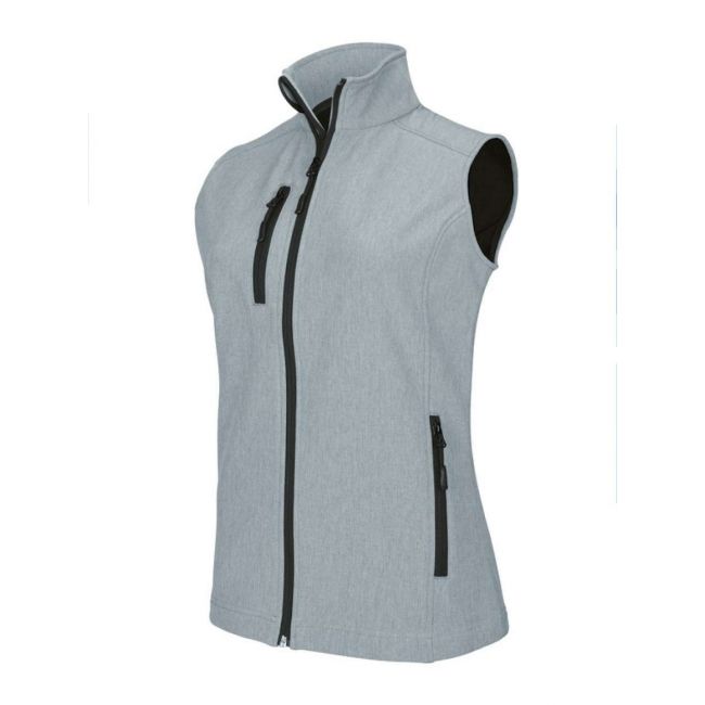 Ladies' softshell bodywarmer culoare marl grey marimea 4xl