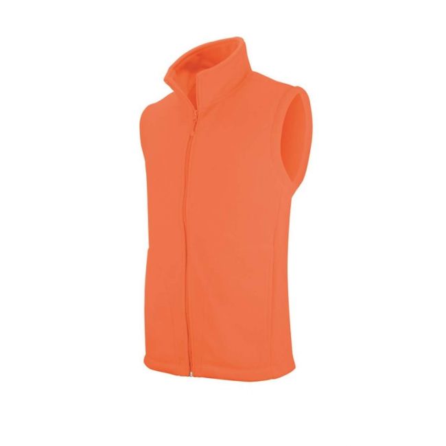 Luca - men's micro fleece gilet culoare fluorescent orange marimea m