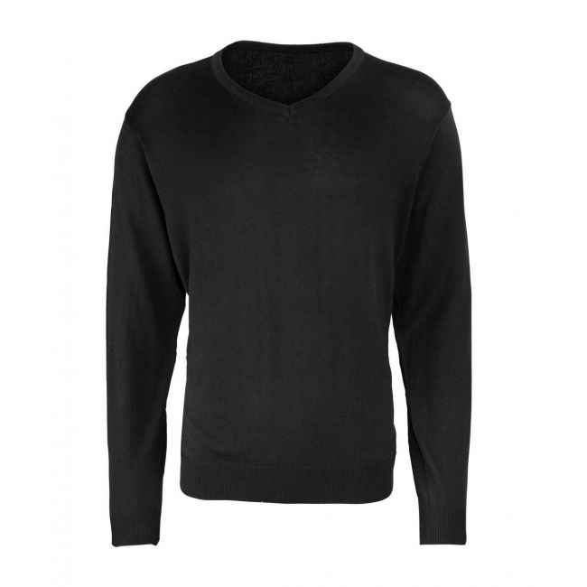 Men's knitted v-neck sweater culoare black marimea l