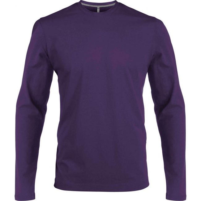 Men's long-sleeved crew neck t-shirt culoare purple marimea xl