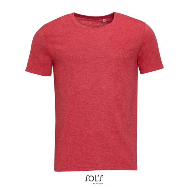 Sol's mixed men - round neck t-shirt culoare heather red marimea l