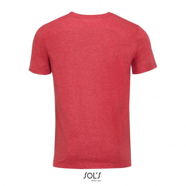 Sol's mixed men - round neck t-shirt culoare heather red marimea m