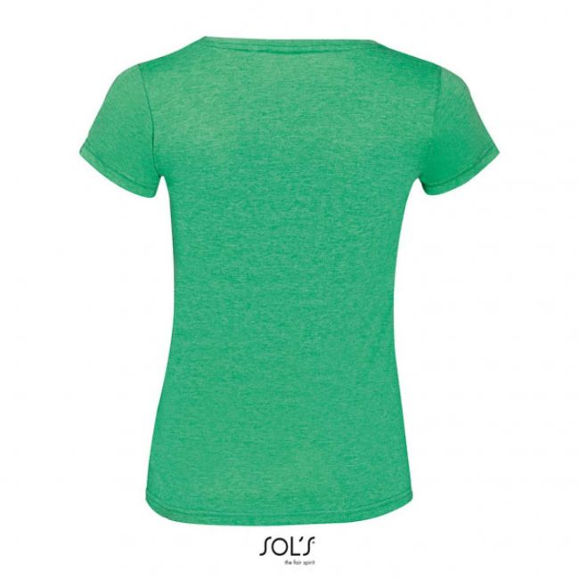 Sol's mixed women - round neck t-shirt culoare heather green marimea s