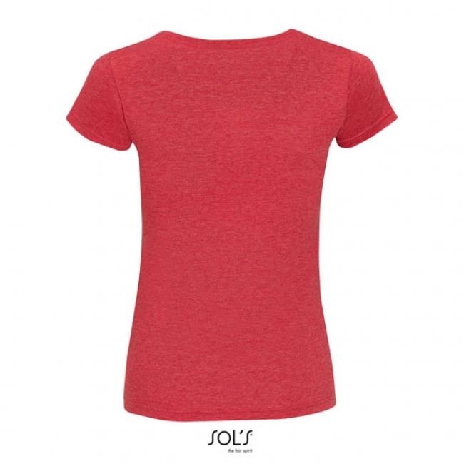 Sol's mixed women - round neck t-shirt culoare heather red marimea xl