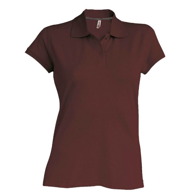 Ladies' short-sleeved polo shirt culoare chocolate marimea 2xl