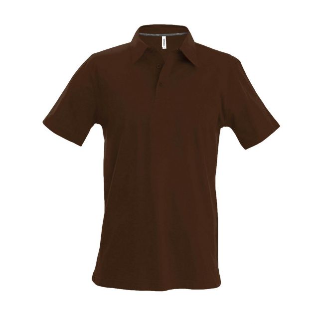 Men's short-sleeved polo shirt culoare chocolate marimea 2xl