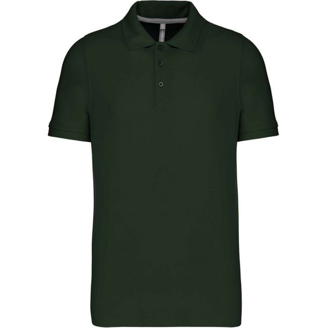 Men's short-sleeved polo shirt culoare forest green marimea 4xl