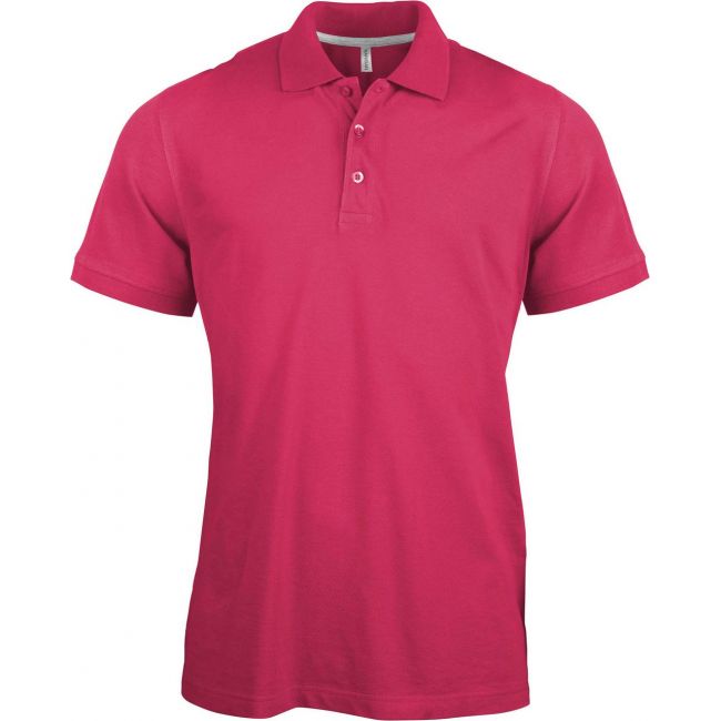 Men's short-sleeved polo shirt culoare fuchsia marimea l