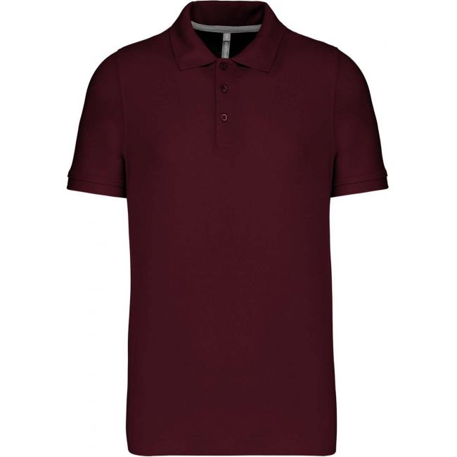 Men's short-sleeved polo shirt culoare wine marimea m