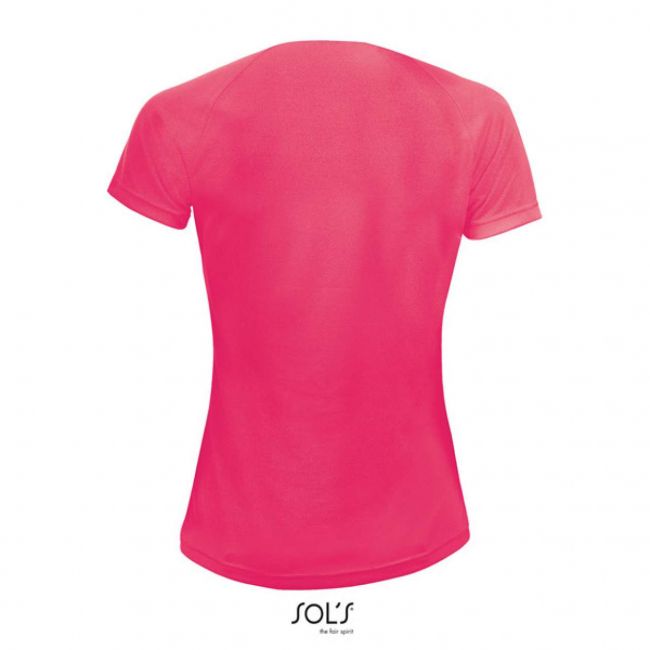 Sol's sporty women - raglan-sleeved t-shirt culoare neon coral marimea xs