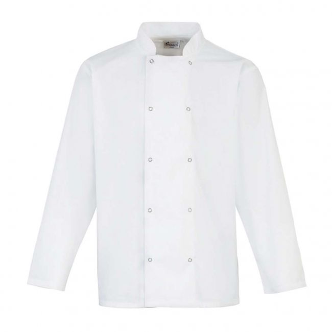 Chef's long sleeve stud jacket culoare white marimea 2xl