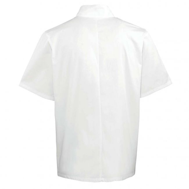 Chef's short sleeve stud jacket culoare white marimea 2xl