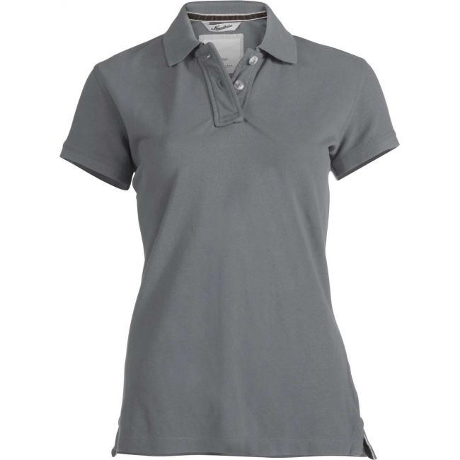 Ladies' short sleeve pique polo shirt kariban vintage culoare vintage grey marimea xs