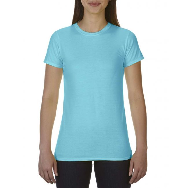 Ladies' lightweight fitted tee culoare lagoon blue marimea s