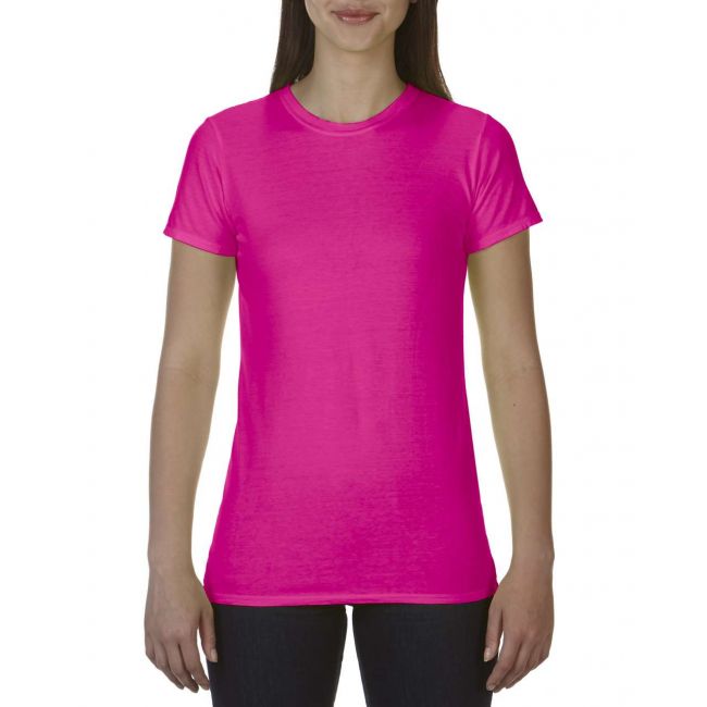 Ladies' lightweight fitted tee culoare neon pink marimea xl