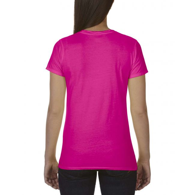 Ladies' lightweight fitted tee culoare neon pink marimea xl