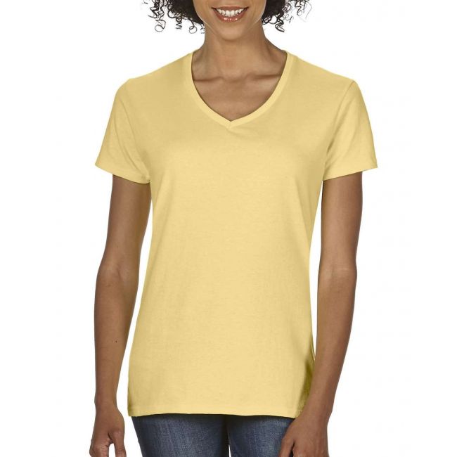 Ladies' midweight v-neck tee culoare butter marimea 2xl