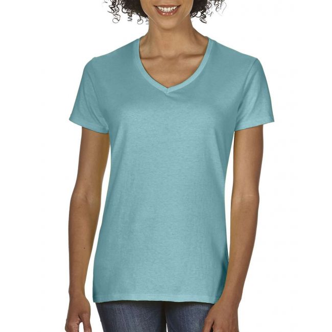 Ladies' midweight v-neck tee culoare chalky mint marimea l