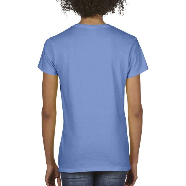 Ladies' midweight v-neck tee culoare flo blue marimea l