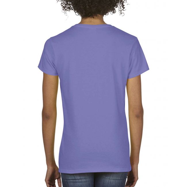 Ladies' midweight v-neck tee culoare violet marimea xl