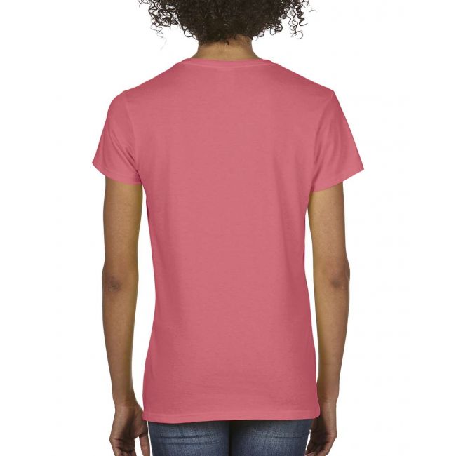 Ladies' midweight v-neck tee culoare watermelon marimea m