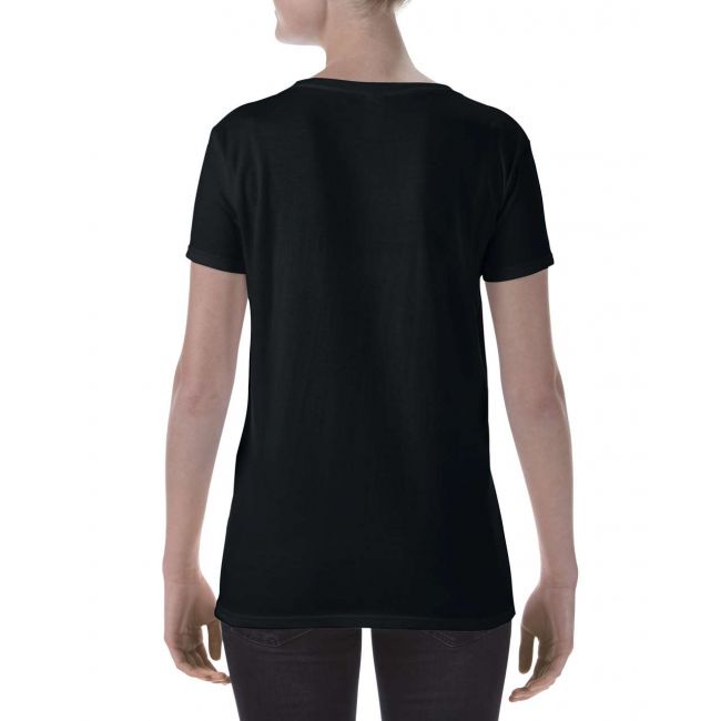 Softstyle® ladies' deep scoop t-shirt culoare black marimea l