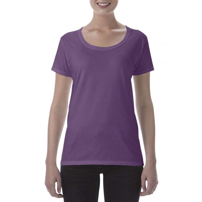 Softstyle® ladies' deep scoop t-shirt culoare heather aubergine marimea 2xl