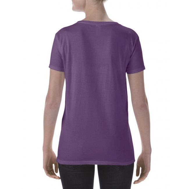 Softstyle® ladies' deep scoop t-shirt culoare heather aubergine marimea m
