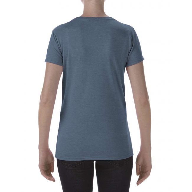 Softstyle® ladies' deep scoop t-shirt culoare heather navy marimea s