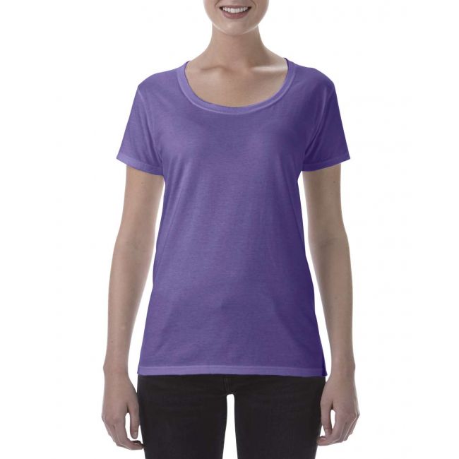 Softstyle® ladies' deep scoop t-shirt culoare heather purple marimea 2xl