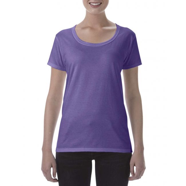 Softstyle® ladies' deep scoop t-shirt culoare heather purple marimea l