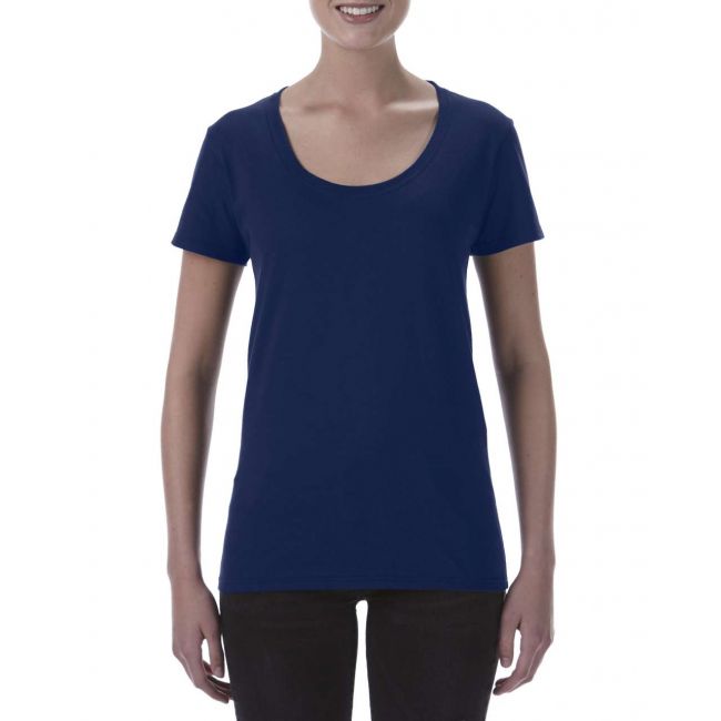 Softstyle® ladies' deep scoop t-shirt culoare navy marimea s