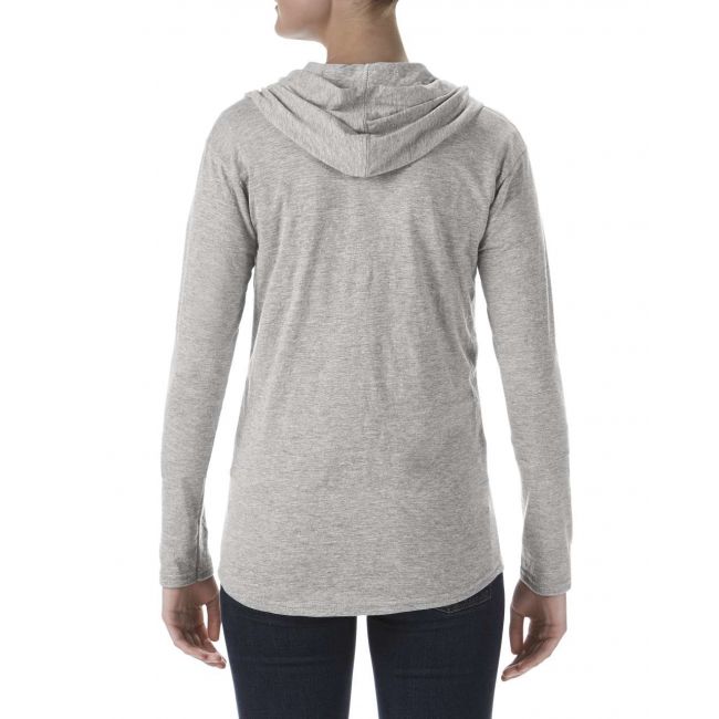 Women's tri-blend full-zip hooded jacket culoare heather grey marimea xs