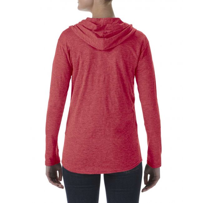 Women's tri-blend full-zip hooded jacket culoare heather red marimea 2xl