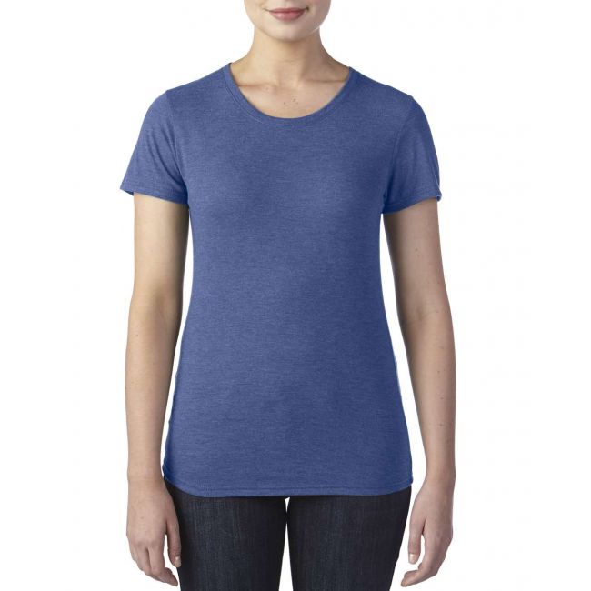 Women's tri-blend tee culoare heather blue marimea m