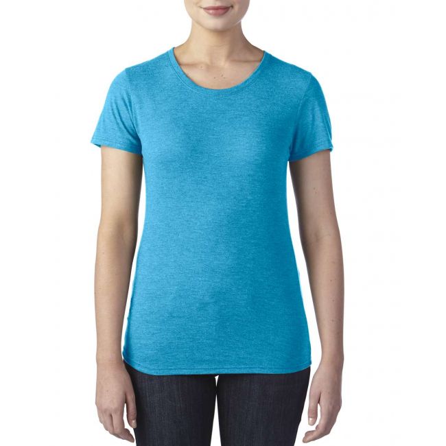 Women's tri-blend tee culoare heather caribbean blue marimea 2xl