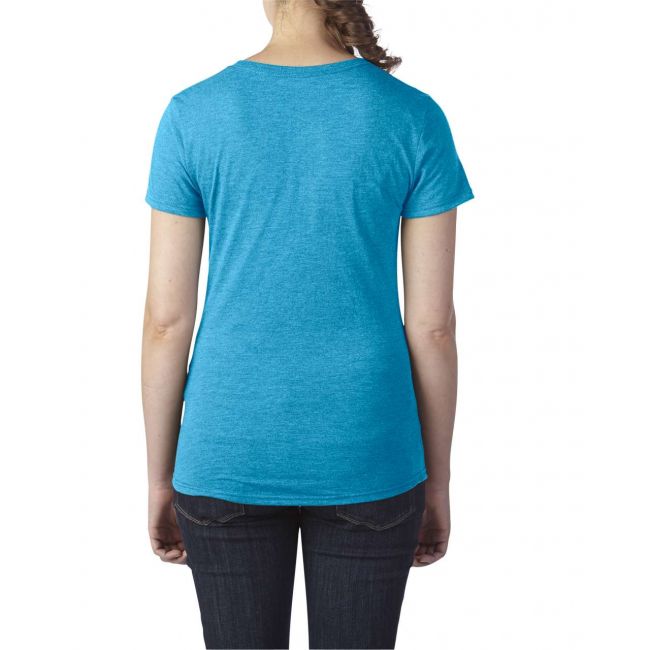 Women's tri-blend tee culoare heather caribbean blue marimea xl